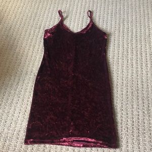 Maroon velvet dress